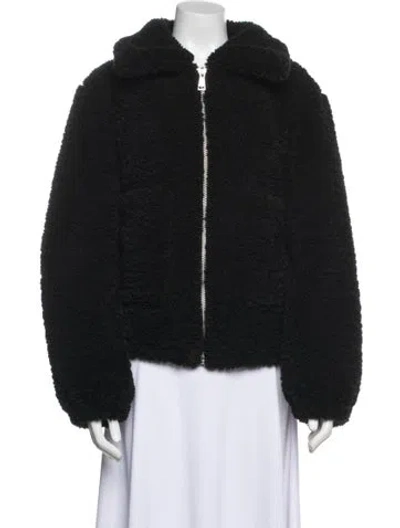 Pre-owned Apparis Shearling Faux Fur Jacket In Blue