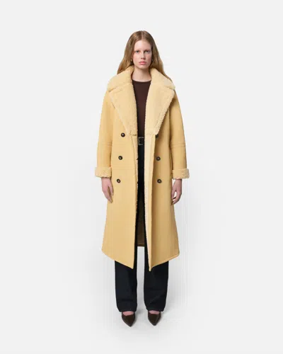 Apparis Simone Overcoat Custard