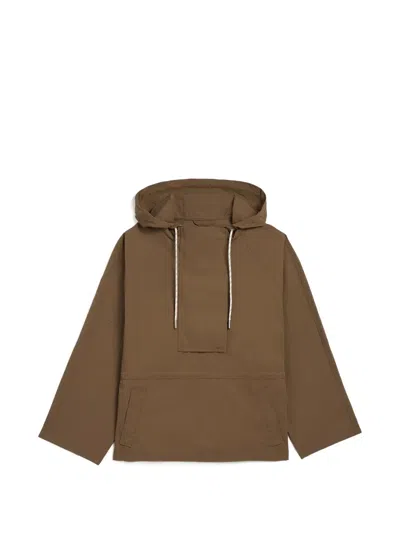 Apparis Sky Hooded Windbreaker In Brown