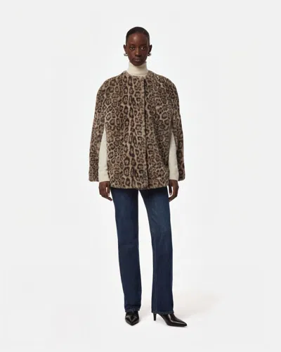 Apparis Sloane Leopard Cape In Light Leopard