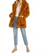 Apparis Sophie Faux Fur Coat In Brown In Brown