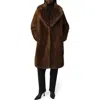 Apparis Steffi Mink Coat In Brown