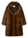 Apparis Steffi Notch-lapel Coat In Brown