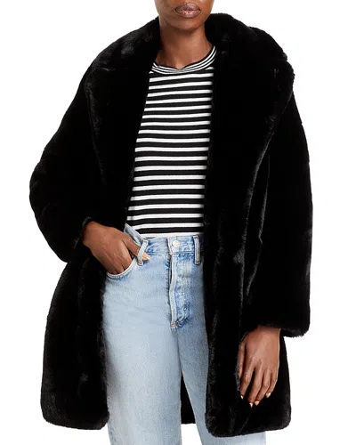 Apparis Stella Faux Fur Coat In Black