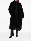 Apparis Sylke Sable Coat In Black