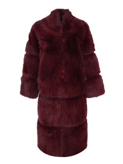 Apparis Sylke Coat In Red