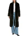 Apparis Sylke Sable Coat In Black