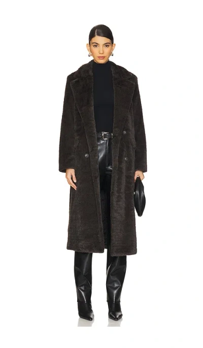 Apparis Sylke Long Coat In Noir