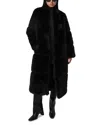 Apparis Sylke Sable Coat In Black
