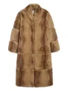 Apparis Sylke Single-breasted Faux-fur Coat In Brown