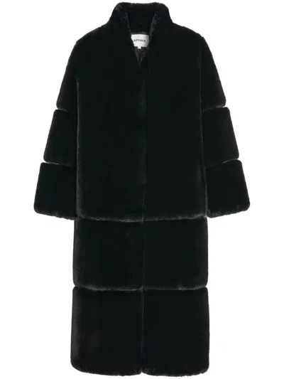 APPARIS SYLKE V-NECK FAUX-FUR COAT