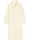 Apparis Sylke V-neck Faux-fur Coat In White