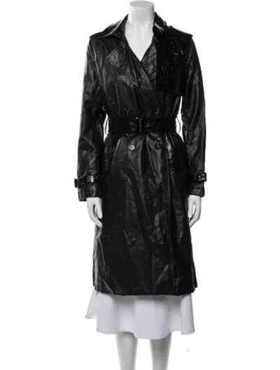 Pre-owned Apparis Trench Coat In Black