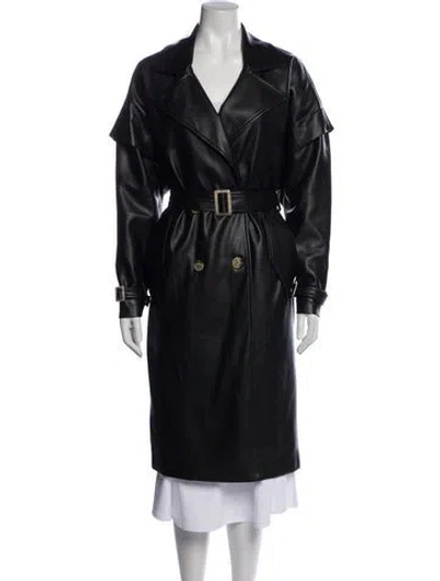 Pre-owned Apparis Trench Coat In Black