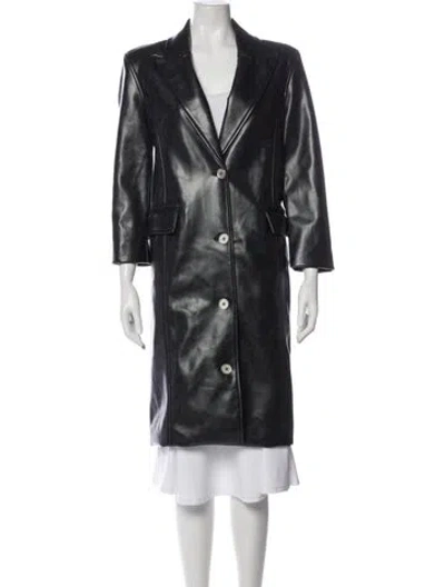 Pre-owned Apparis Trench Coat In Black