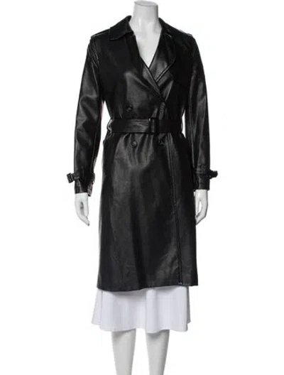 Pre-owned Apparis Trench Coat In Black