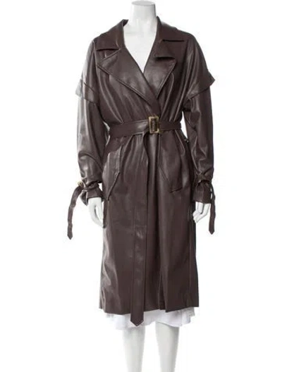Pre-owned Apparis Trench Coat In Brown