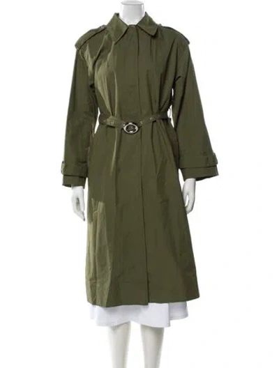 Pre-owned Apparis Trench Coat In Green