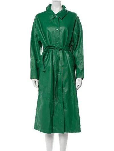 Pre-owned Apparis Trench Coat In Green