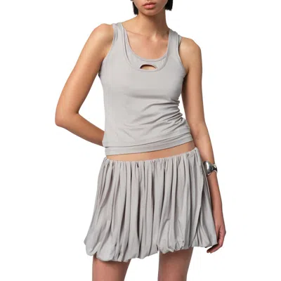 Apparis Troye Crop Double Tank In Rocky Grey