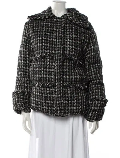 Pre-owned Apparis Tweed Pattern Jacket In Black