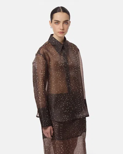 Apparis Tyra Doe Organza Shirt In Doe Multi