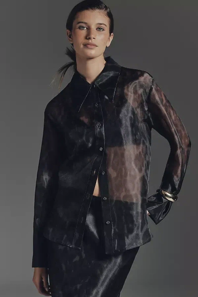 Apparis Tyra Organza Buttondown Top In Multi