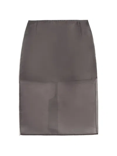 Apparis Tyra Organza Midi Skirt In Brown