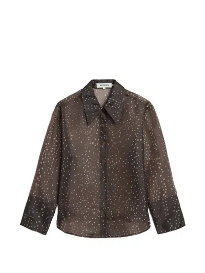 Apparis Tyra Organza Shirt In Brown