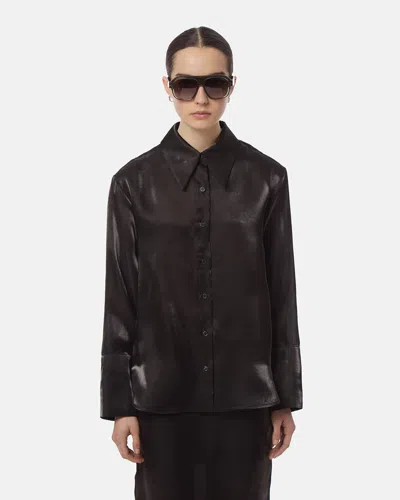 Apparis Tyra Organza Shirt In Noir