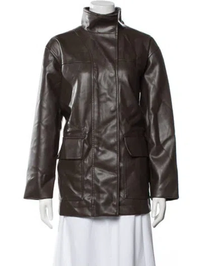 Pre-owned Apparis Utility Jacket In Brown