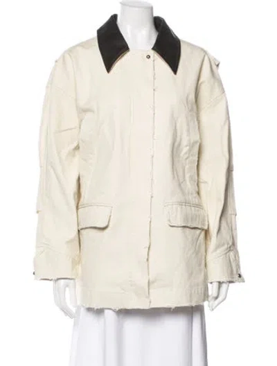 Pre-owned Apparis Utility Jacket In Neutral