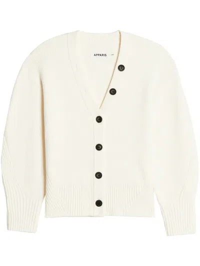 Apparis V-neck Knit Cardigan In 中性色