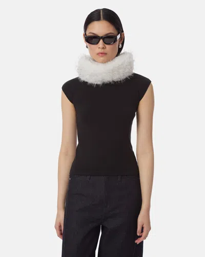 Apparis Vail Top In Noir/blanc Multi