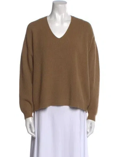 Pre-owned Apparis V-neck Sweater In Brown