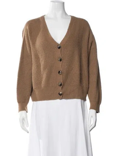 Pre-owned Apparis V-neck Sweater In Brown