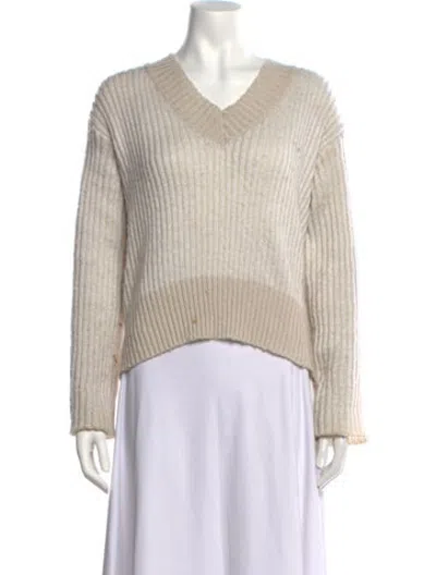 Pre-owned Apparis V-neck Sweater In Neutrals