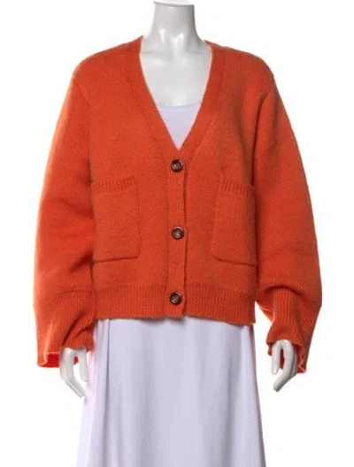 Pre-owned Apparis V-neck Sweater In Orange