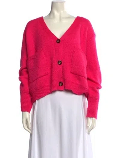 Pre-owned Apparis V-neck Sweater In Pink