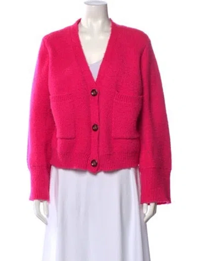 Pre-owned Apparis V-neck Sweater In Pink