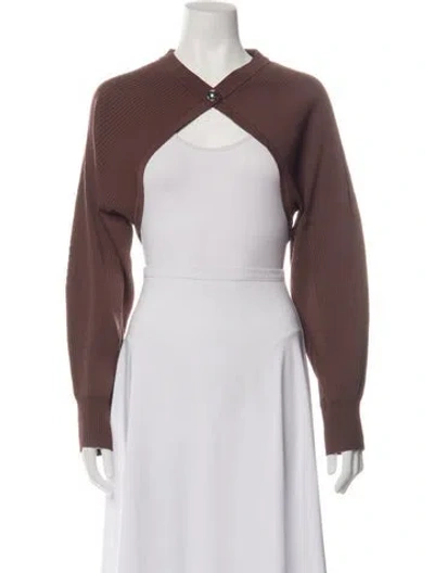 Pre-owned Apparis V-neck Sweater W/ Tags In Brown