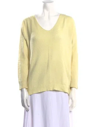 Pre-owned Apparis V-neck Sweater In Yellow