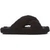 Apparis Biba Luxe Teddie Slippers In Black