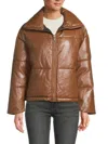 Apparis Billie Crinkle Puffer Coat In Camel