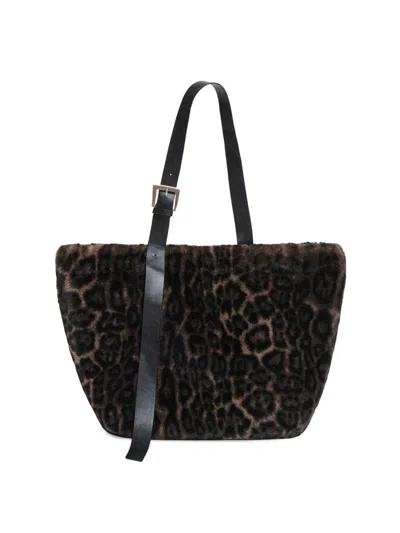 Apparis Women's Esti Leopard-print Faux-fur Tote Bag In Brown
