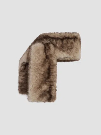Apparis Women's Kai Faux-mink Scarf In Brown