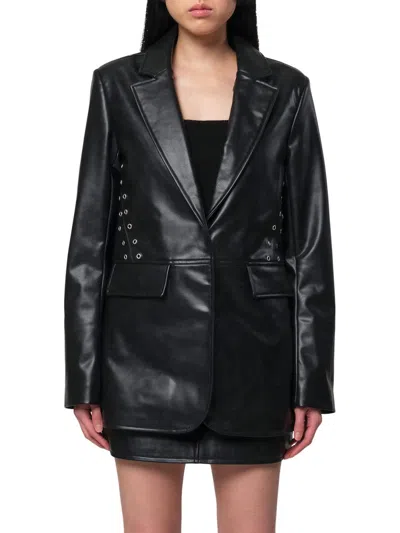 Apparis Women's Kelan Faux Leather Blazer In Black