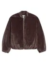 Apparis Maris Pony Padded Bomber In Brown