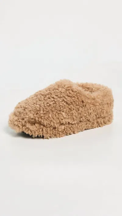 Apparis Women's Misha Bouclette Slippers In Camel In Brown