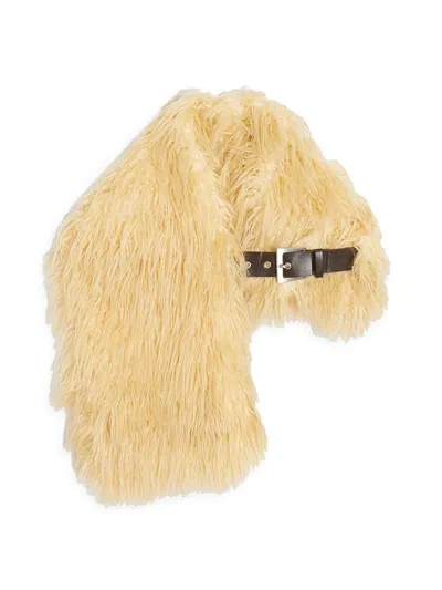Apparis Women's Rowen Faux-fur Buckle Scarf In Brown